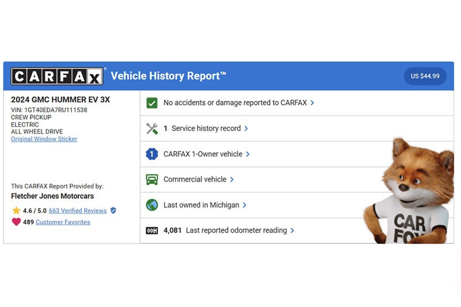 Used 2024 Neptune Blue Matte GMC e4WD Crew Cab 3X image 2