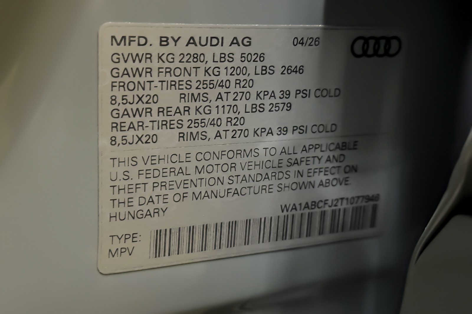 New 2026 Arrow Gray Pearl Effect Audi S line quattro image 24