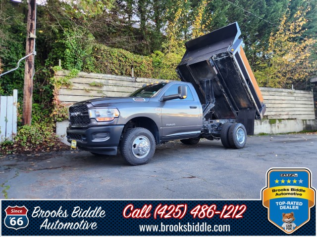 Gray (Granite Crystal Metallic Clearcoat) 2022 RAM 3500 Chassis Tradesman Regular Cab DRW 4WD Pickup Truck Four-Wheel Drive Automatic