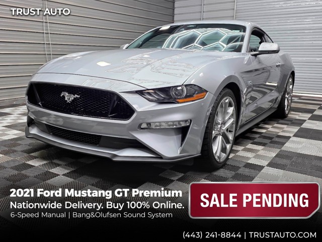 Iconic Silver Metallic 2021 Ford Mustang Coupe Rear-Wheel Drive 6-Speed Manual