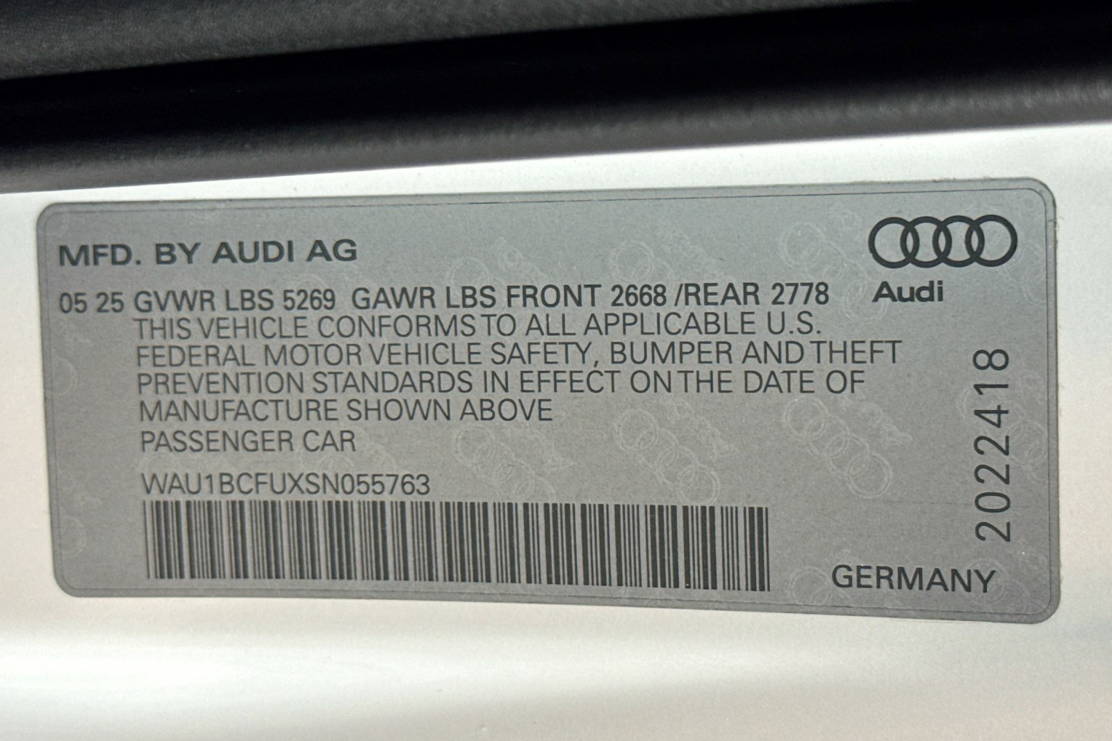 New 2025 Glacier White Metallic Audi Premium 2.0 TFSI quattro image 28