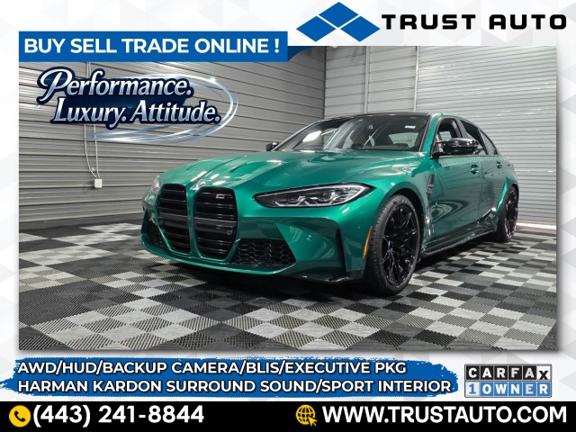 Isle of Man Green Metallic 2022 BMW M3 Competition xDrive AWD Sedan All-Wheel Drive 8-Speed Automatic