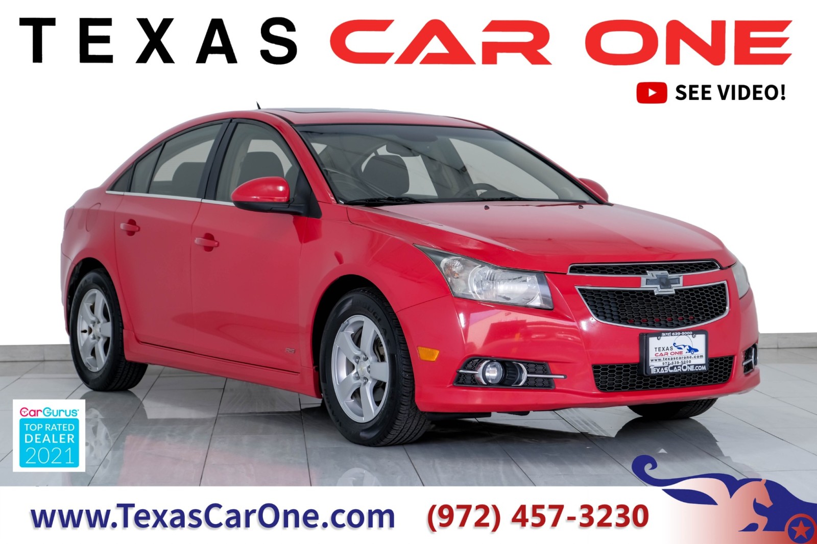 2014 Chevrolet Cruze LT AUTOMATIC SUNROOF REAR CAMERA BLUETOOTH CRUISE  1