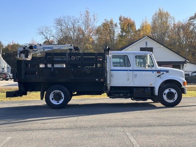 2002 International Harvester 4700 Crew Cab Stakebody w AutoCrane  in , 