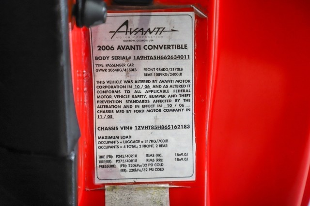 2006 Avanti Avanti Convertible  40