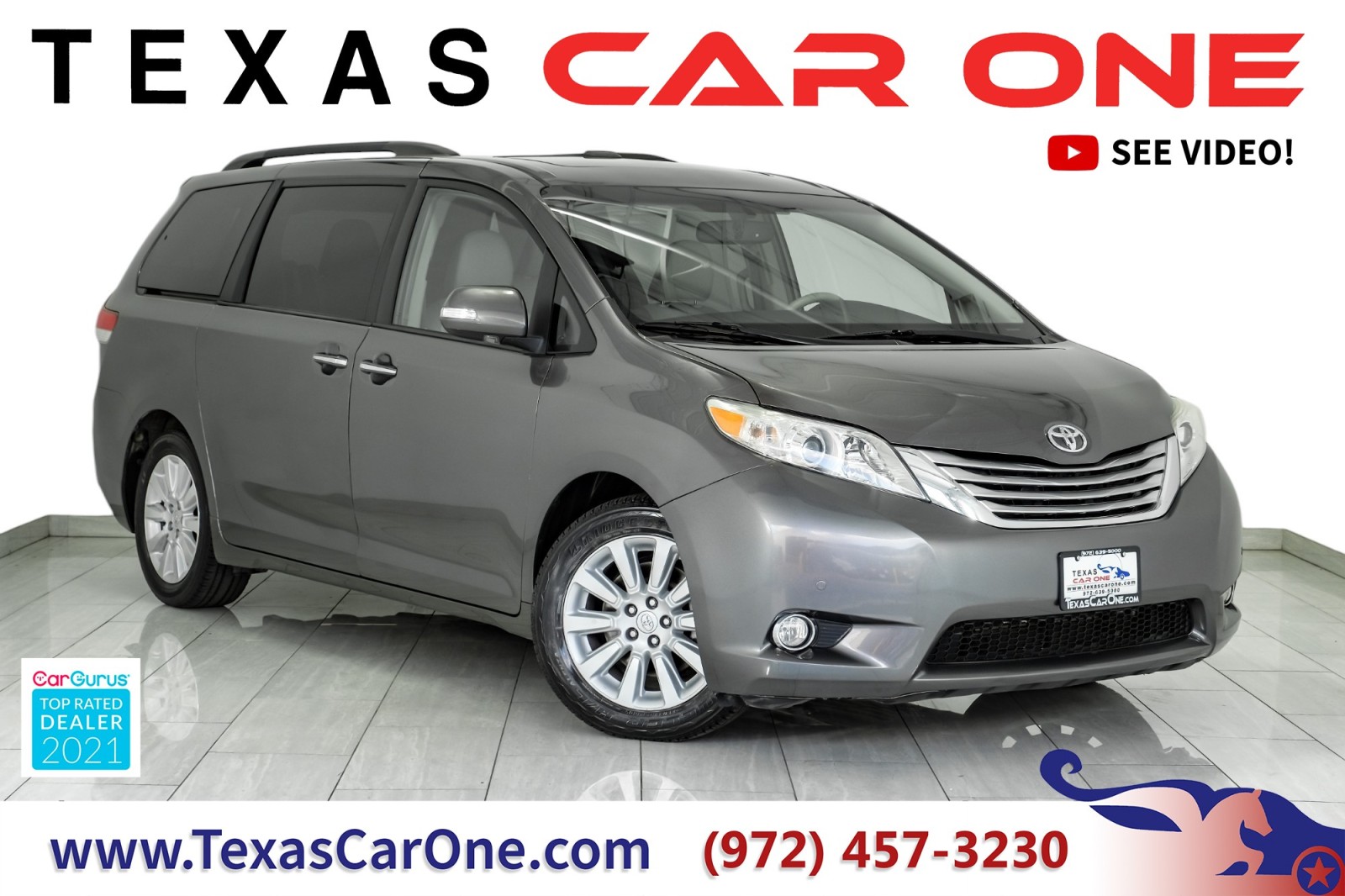 2013 Toyota Sienna LIMITED BLIND SPOT ASSIST NAVIGATION SUNROOF LEATH 1