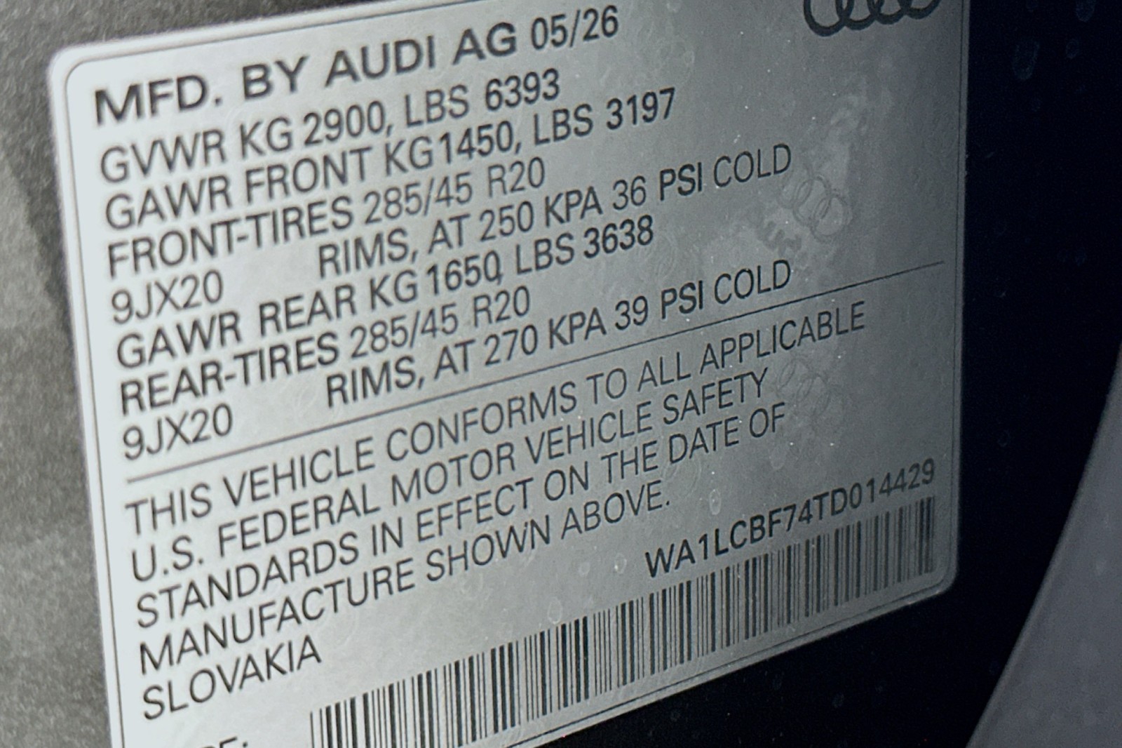 New 2026 Samurai Gray Metallic Audi Premium Plus image 21