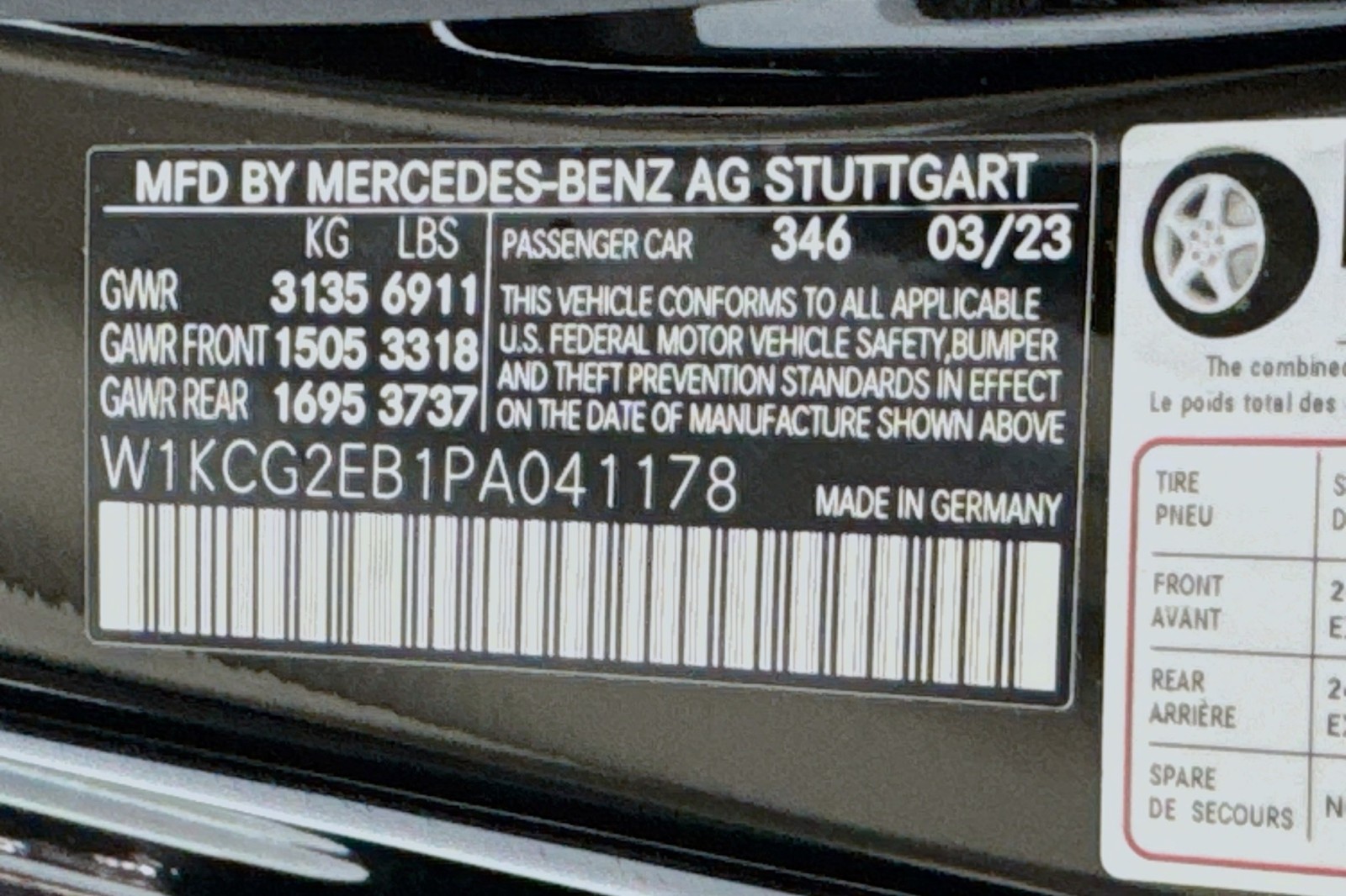 Certified Used 2023 Onyx Black Metallic Mercedes-Benz EQS 450 image 25
