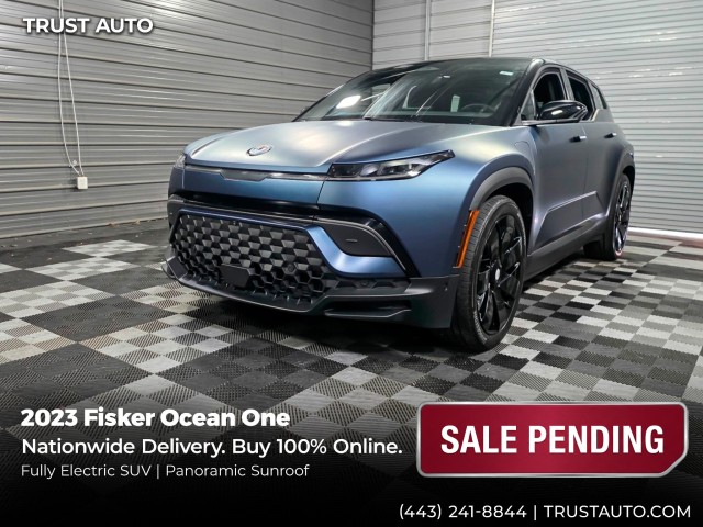 Big Sur Blue 2023 Fisker Ocean One AWD SUV / Crossover All-Wheel Drive 1-Speed Dual Clutch