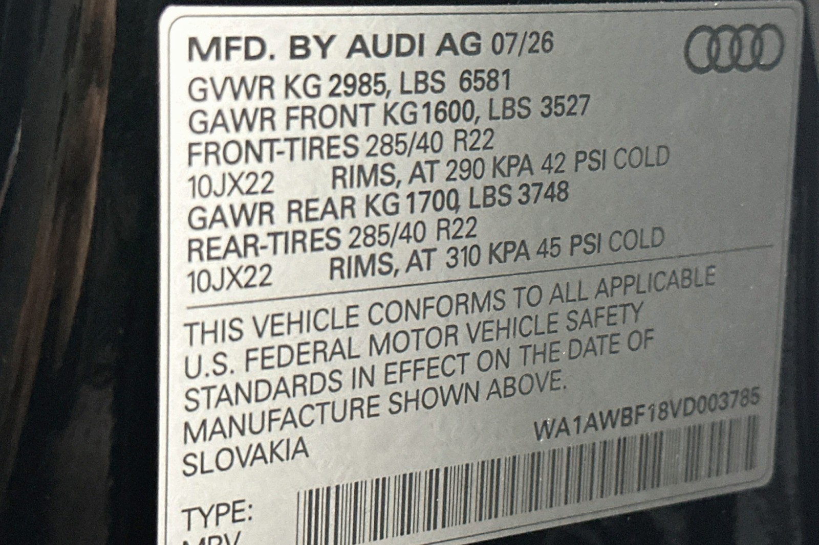 New 2027 Mythos Black Metallic Audi Premium Plus image 17