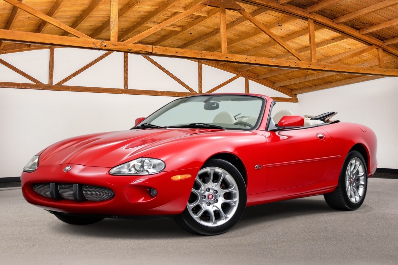 Red 2000 Jaguar XK-Series Convertible Rear-Wheel Drive Automatic