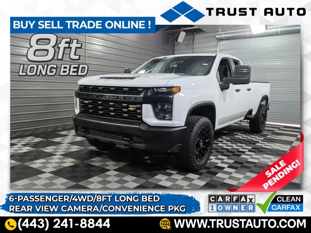 Summit White 2021 Chevrolet Silverado 2500HD Work Truck Double Cab LB 4WD Pickup Truck Four-Wheel Drive 6-Speed Automatic