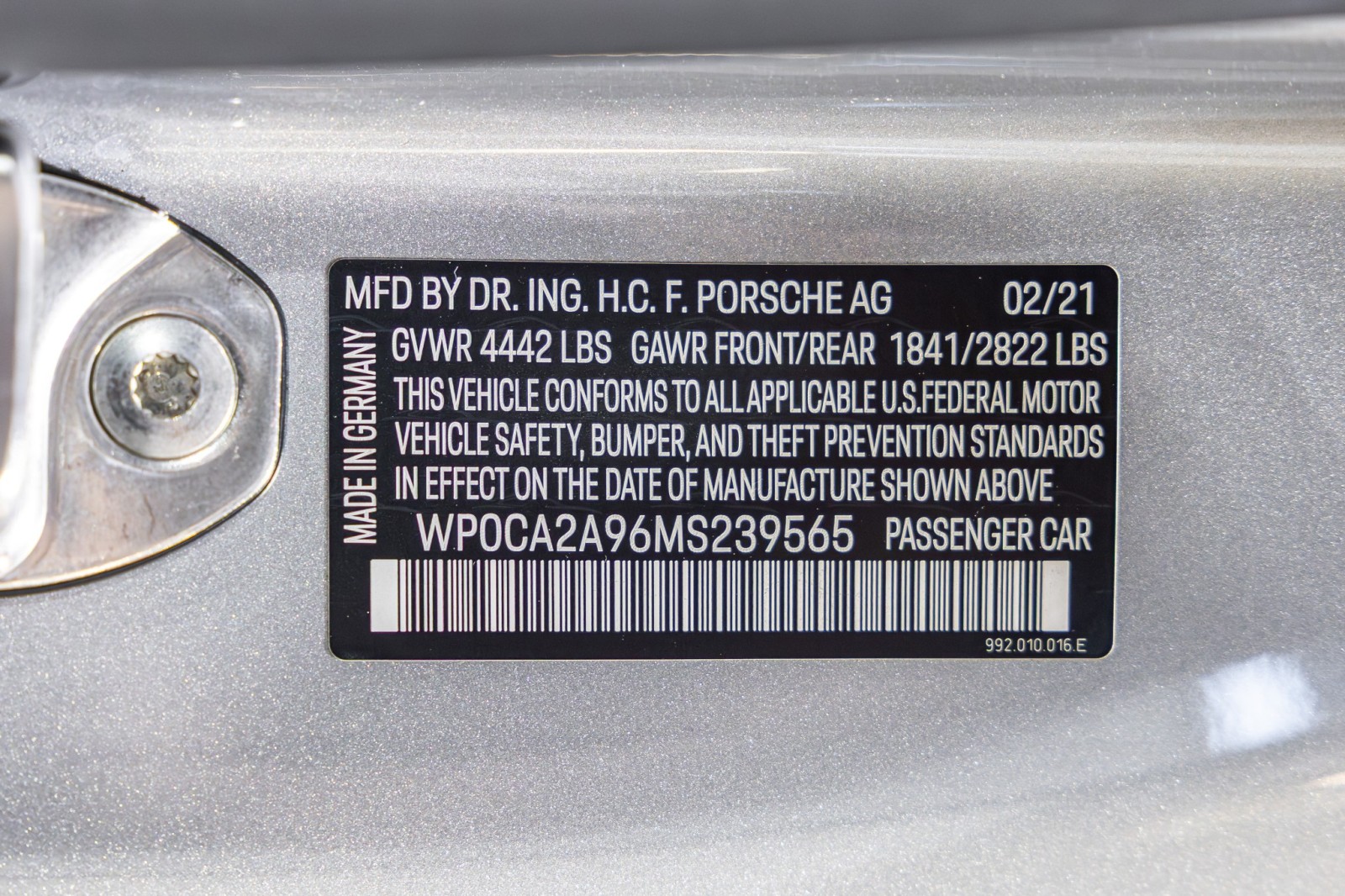 Used Car 2021 Porsche 911  Carrera For Sale Under $120,000 In Boerne, Texas