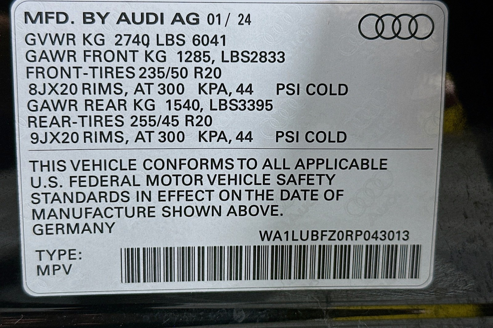 Used 2024 Mythos Black Metallic Audi Premium Plus image 24