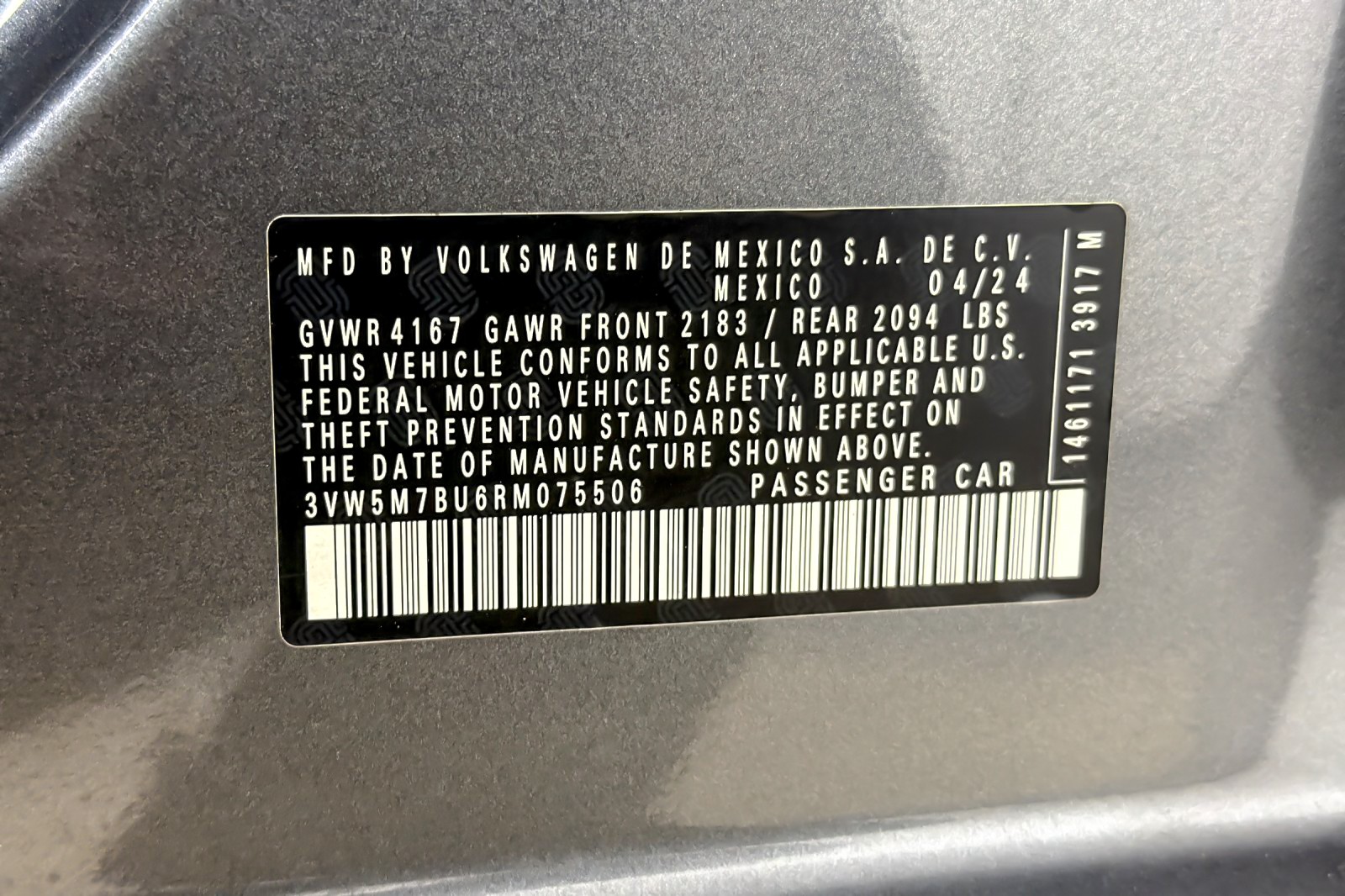 Used 2024 PLATINUM GRAY Volkswagen S Auto image 25