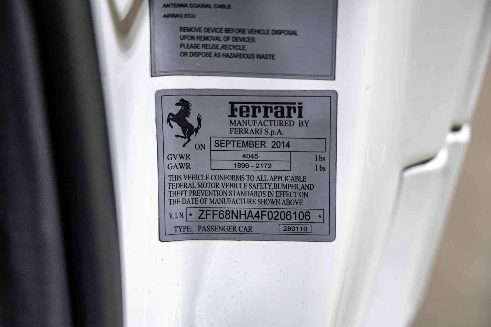 Used Car 2015 Ferrari 458 Italia  For Sale Under $270,000 In Boerne, Texas