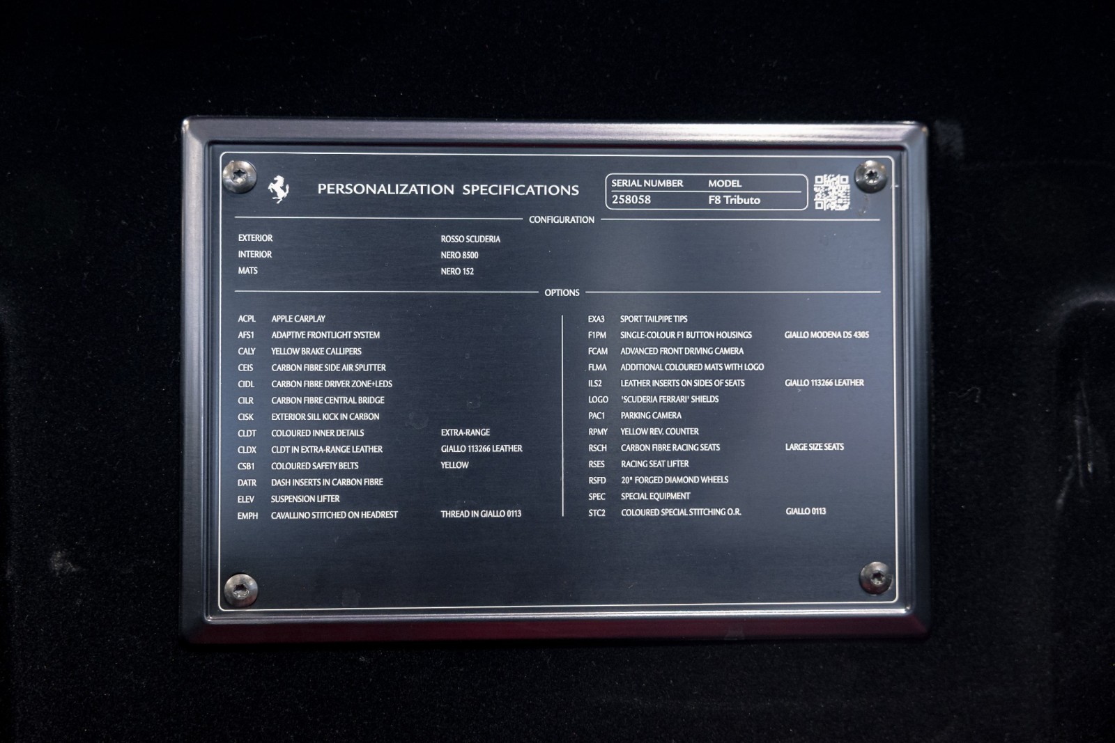 Used Car 2020 Ferrari F8 Tributo  For Sale Under $360,000 In Boerne, Texas