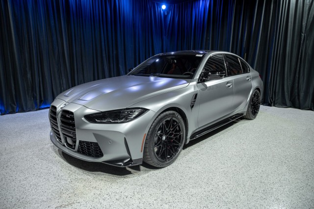 Gray (Ind Frozen Pure Grey II Metallic) 2024 BMW M3 Sedan All-Wheel Drive Automatic