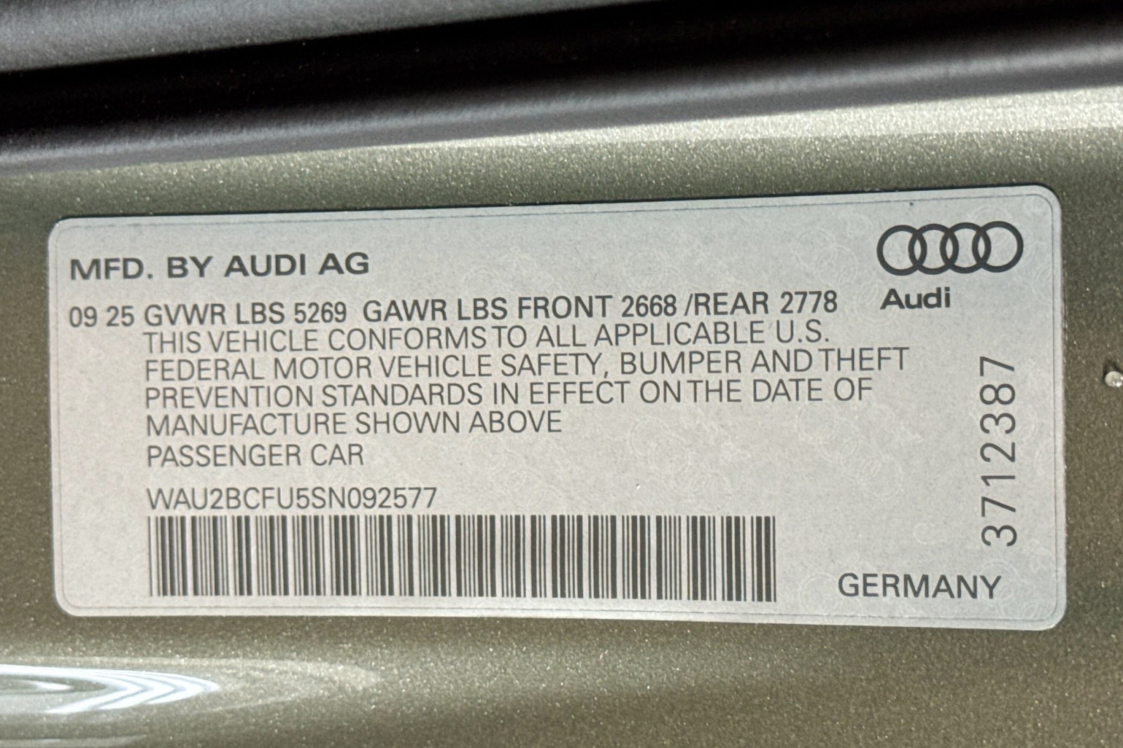 New 2025 Chronos Gray Metallic Audi Premium Plus 2.0 TFSI quattro image 29