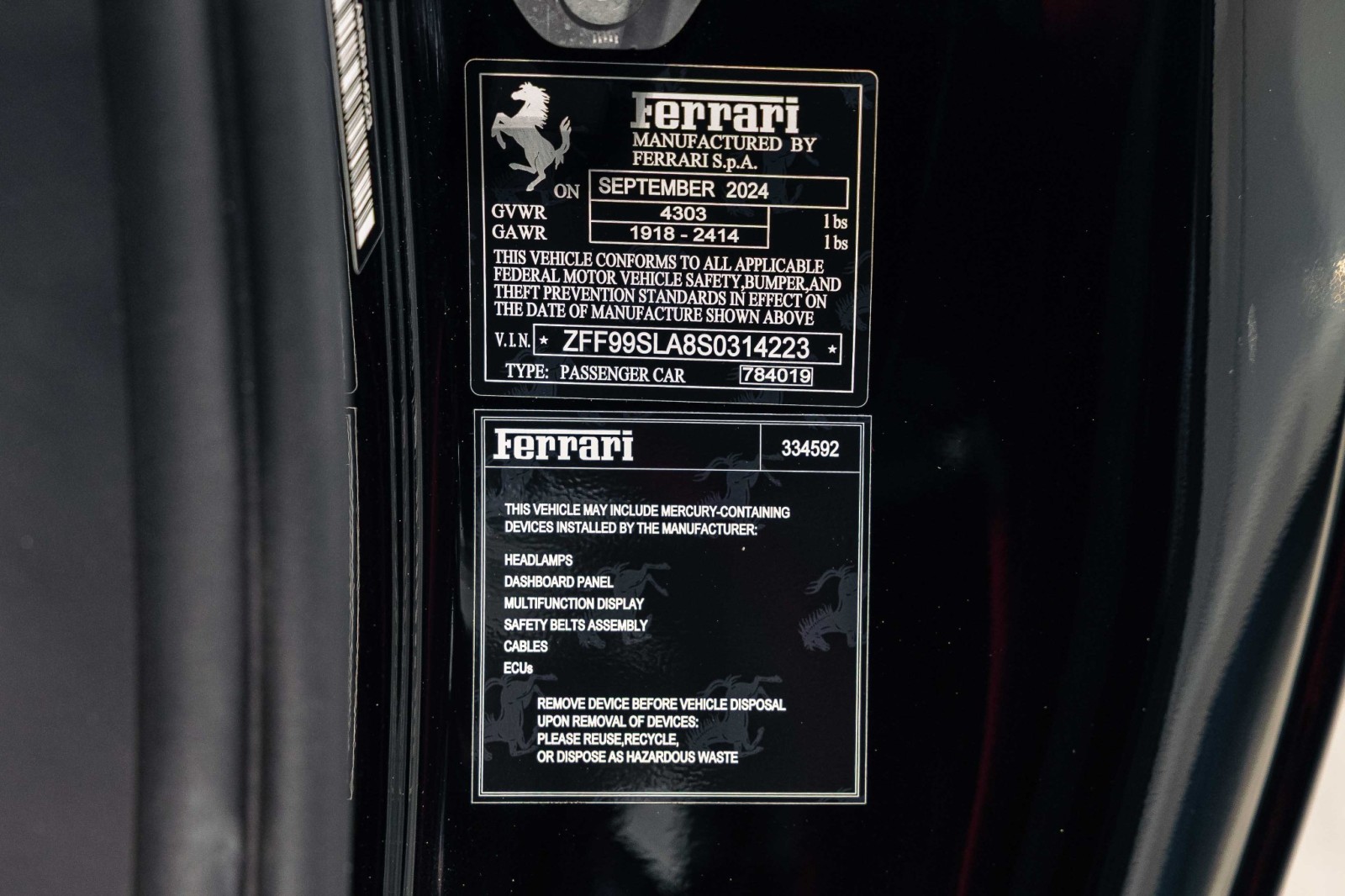 Used Car 2025 Ferrari 296 Gtb  For Sale Under $500,000 In Boerne, Texas