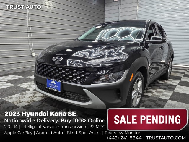Abyss Black Pearl 2023 Hyundai Kona SUV / Crossover Front-Wheel Drive Continuously Variable Transmission