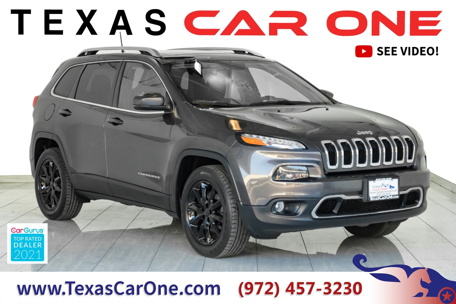 2016 Jeep Cherokee LIMITED 4WD NAVIGATION PANORAMA LEATHER HEATED SEA 1