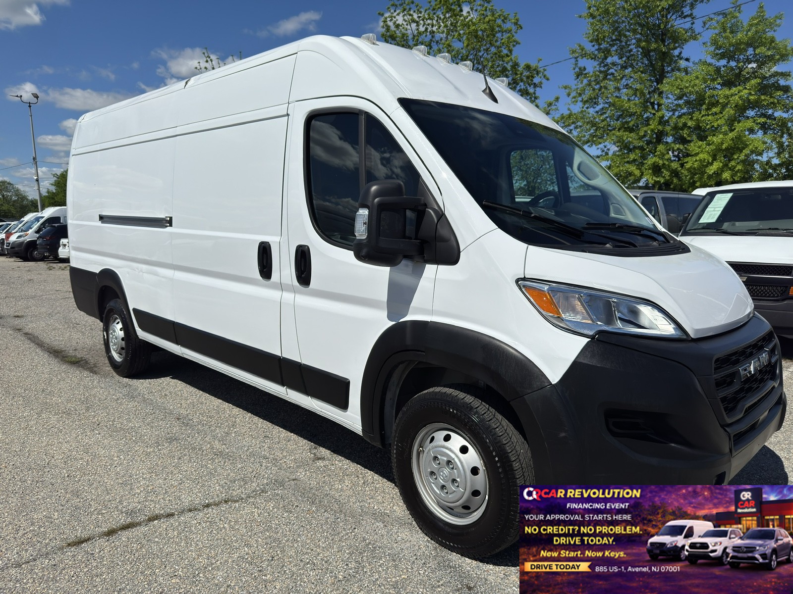 Bright White Clearcoat 2023 RAM ProMaster 3500 159 High Roof Extended Cargo Van FWD Van Front-Wheel Drive Automatic