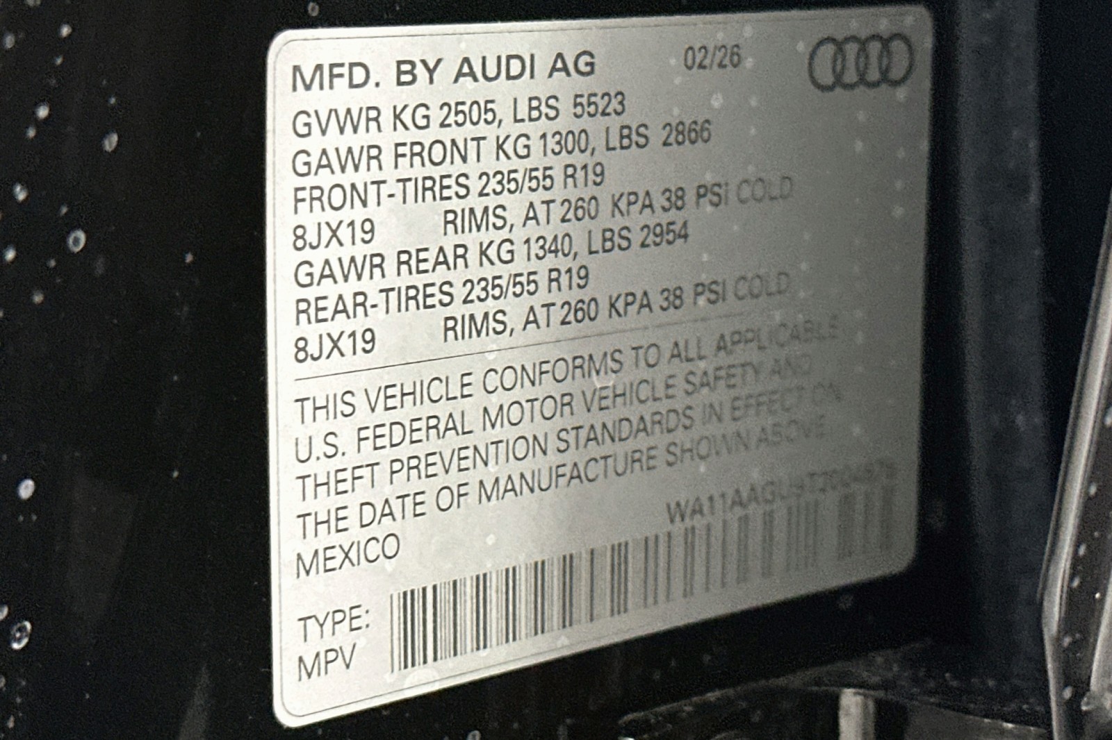 Used 2026 Mythos Black Metallic Audi Premium image 24