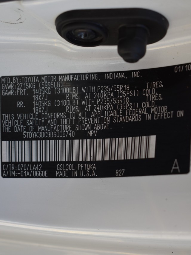 2011 Toyota Sienna Navi Leather DVD Premium Pkg Conv. Pkg Bluetooth Rear View Camera MSRP $44,840 53