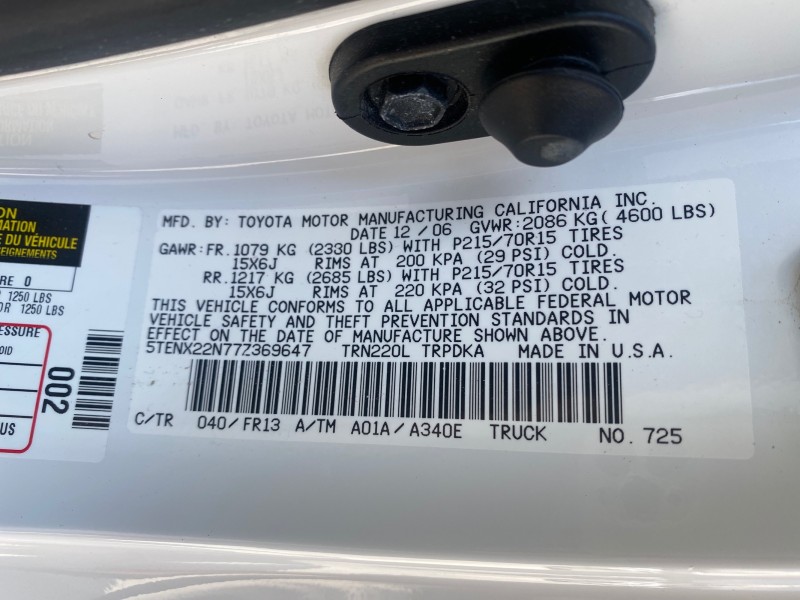 2007 Toyota Tacoma LOW MILES 98,053 AUTO AC 4 CYL in , 
