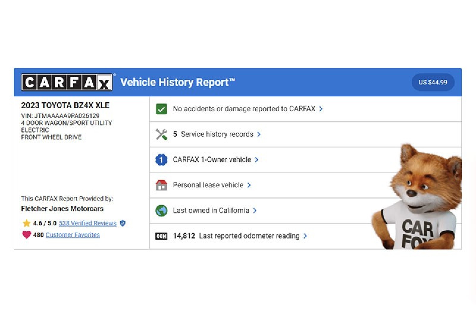Used 2023 Toyota bZ4X XLE with VIN JTMAAAAA9PA026129 for sale in Walnut Creek, CA