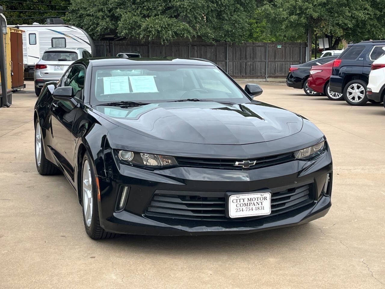 Black 2018 Chevrolet Camaro 1LT Coupe RWD Coupe Rear-Wheel Drive Automatic