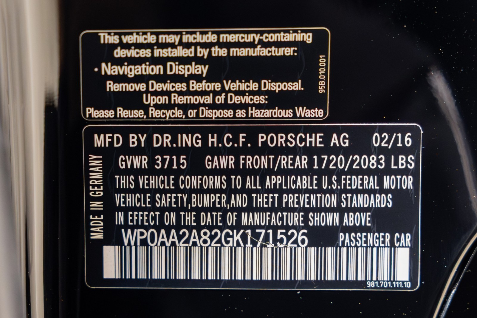 Used Car 2016 Porsche Cayman  Black Edition For Sale Under $60,000 In Boerne, Texas