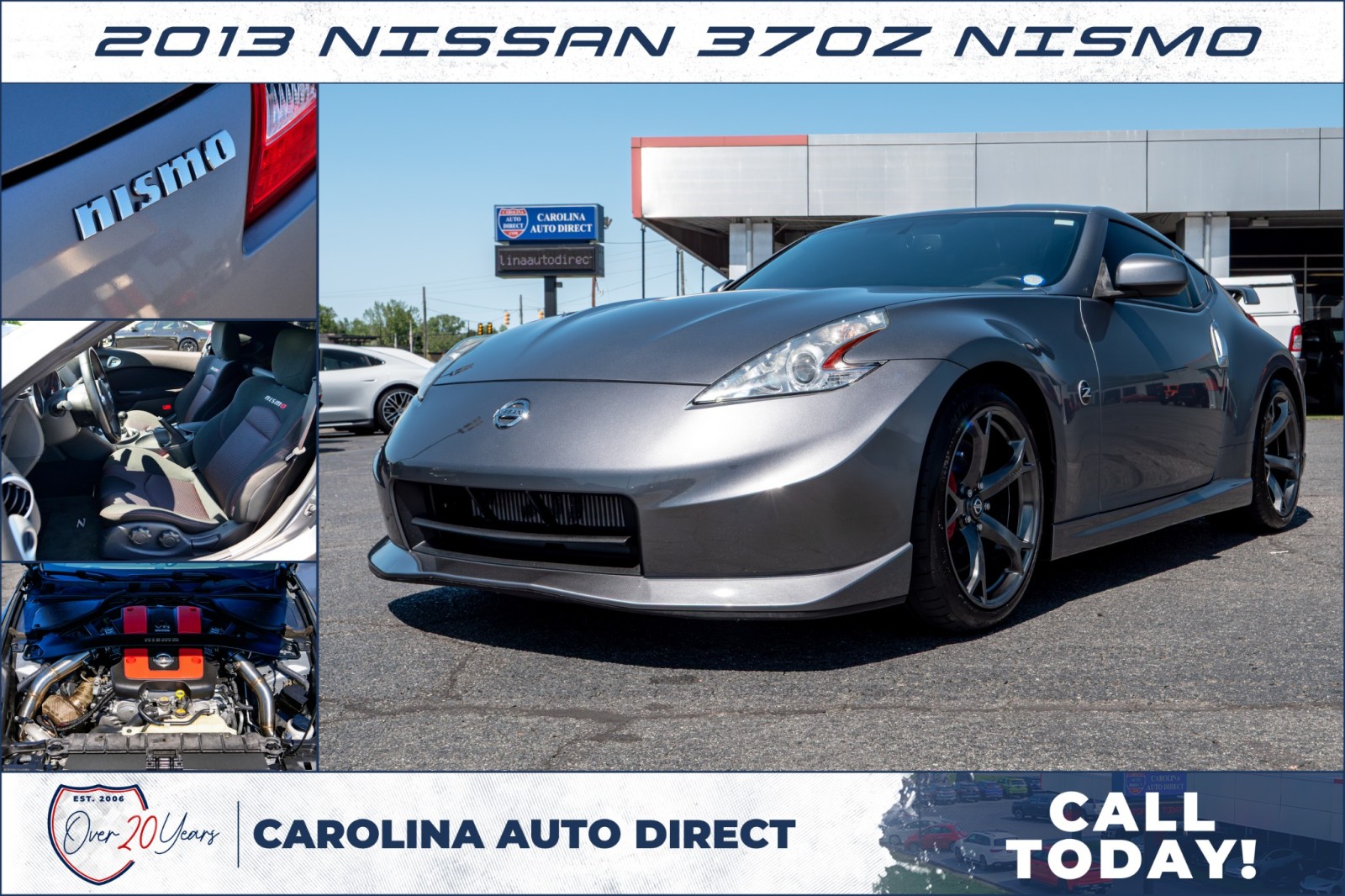 Gray (Gun Metallic) 2013 Nissan 370Z NISMO Coupe Rear-Wheel Drive Manual