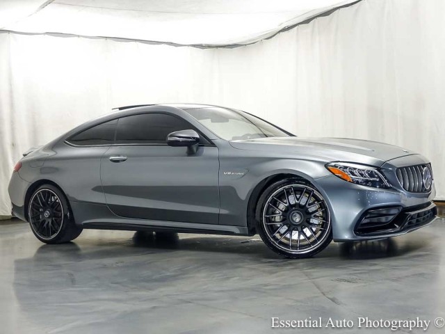 Gray (Selenite Grey Metallic) 2019 Mercedes-Benz C-Class Coupe Rear-Wheel Drive Automatic