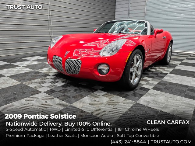Aggressive (Victory Red) 2009 Pontiac Solstice Convertible Rear-Wheel Drive 5-Speed Automatic
