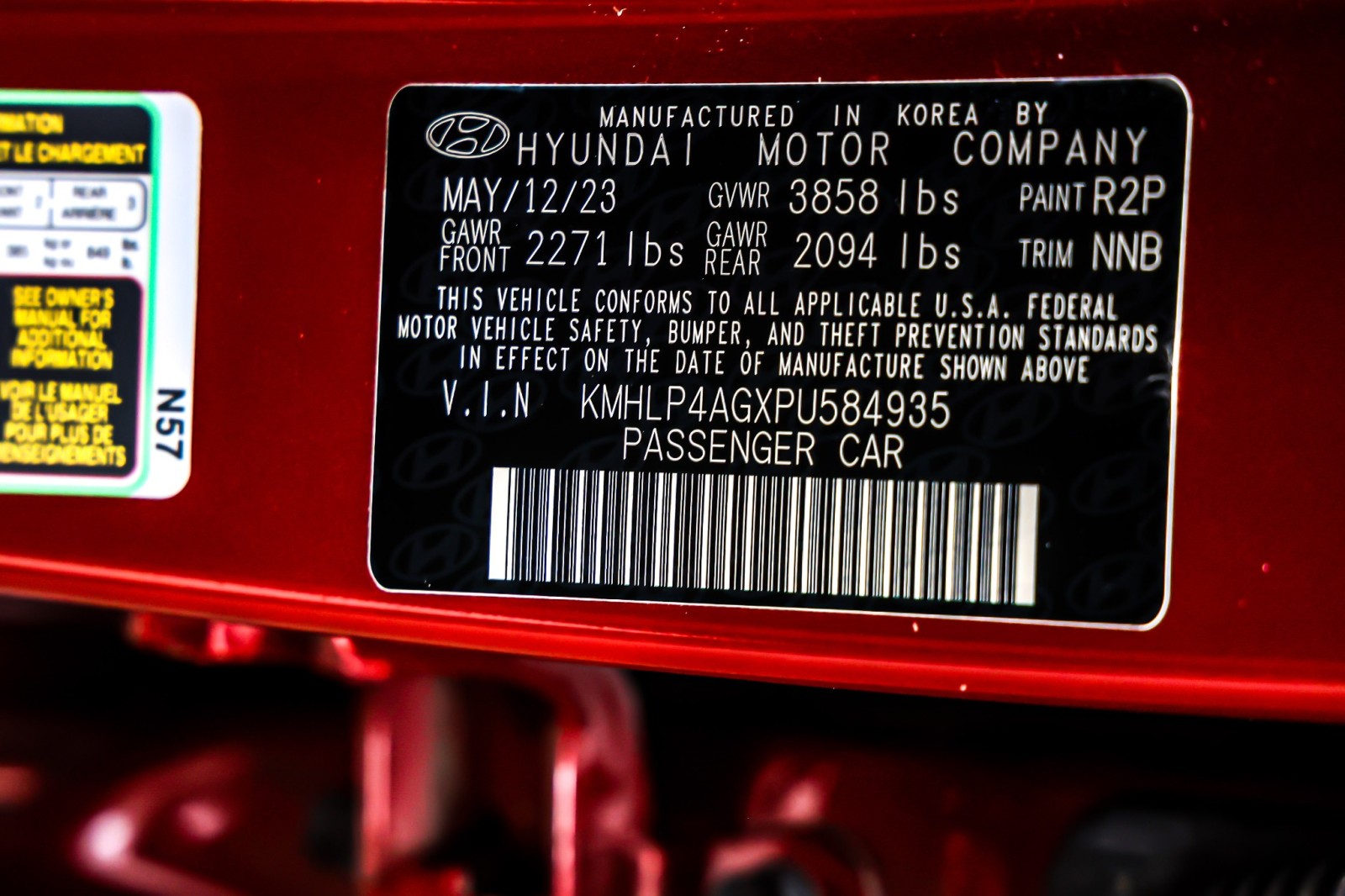 Used 2023 Ultimate Red Hyundai Limited image 25