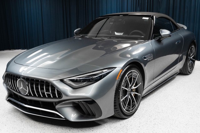 Gray (Selenite Grey Metallic) 2026 Mercedes-Benz SL-Class Convertible All-Wheel Drive Automatic