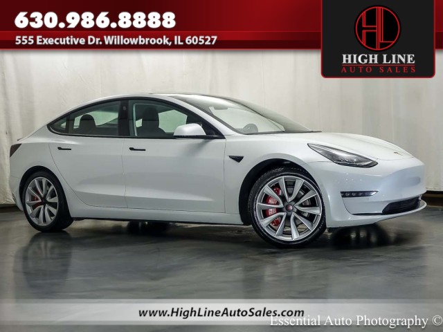Pearl White Multi-Coat 2019 Tesla Model 3 Sedan All-Wheel Drive Automatic