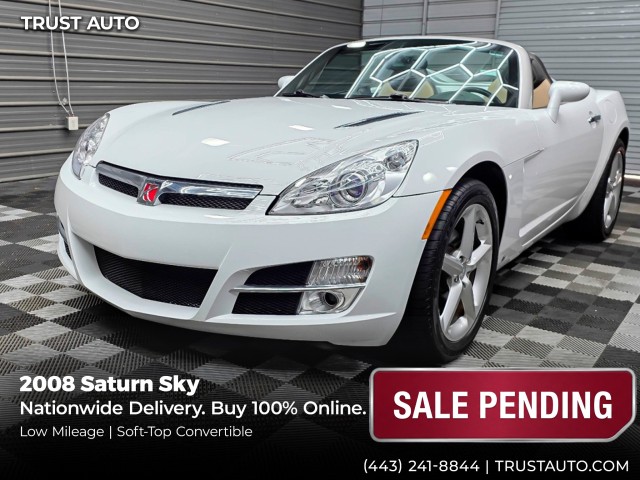 Polar White 2008 Saturn Sky Convertible Rear-Wheel Drive 5-Speed Automatic