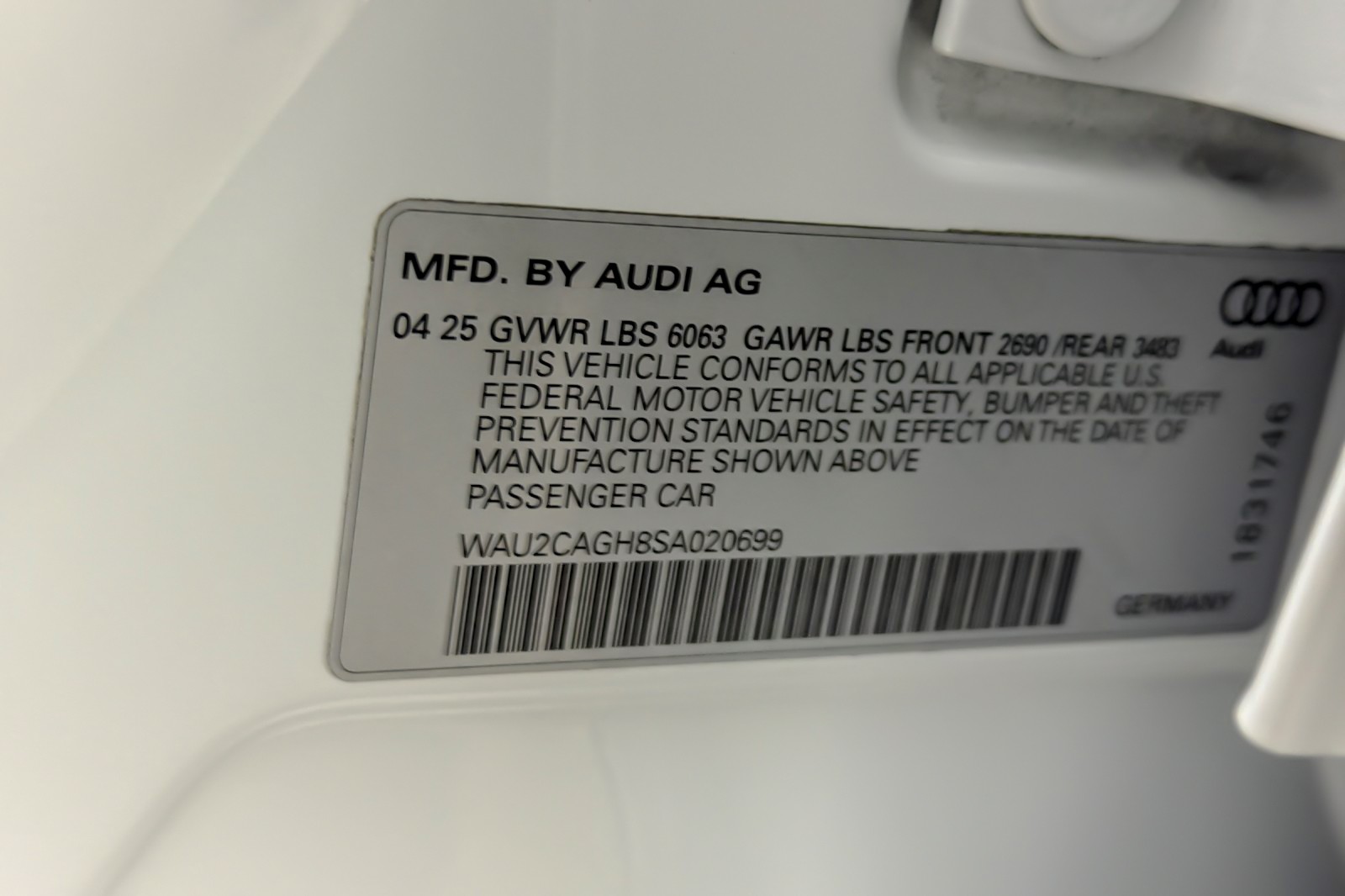 Certified Used 2025 Glacier White Metallic Audi Premium Plus RWD image 27