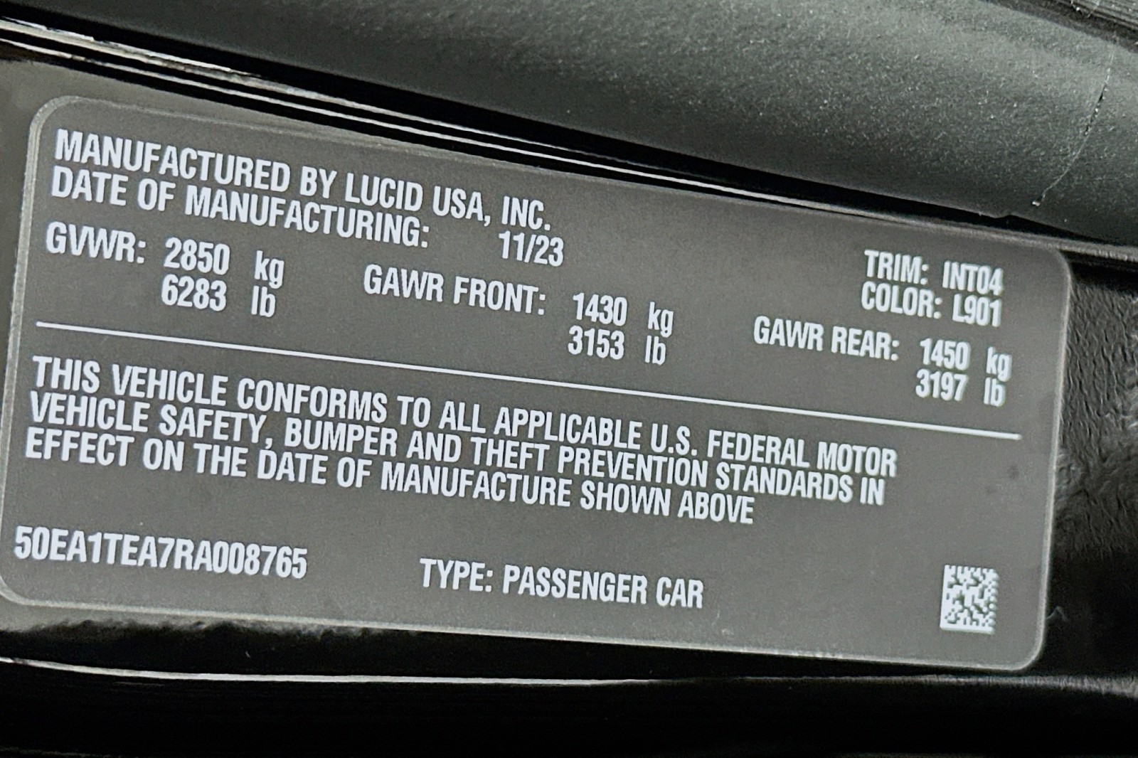 Used 2024 Infinite Black Metallic Lucid Touring image 24