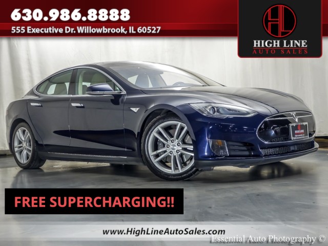 Deep Blue Metallic 2015 Tesla Model S 70D AWD Sedan All-Wheel Drive Automatic