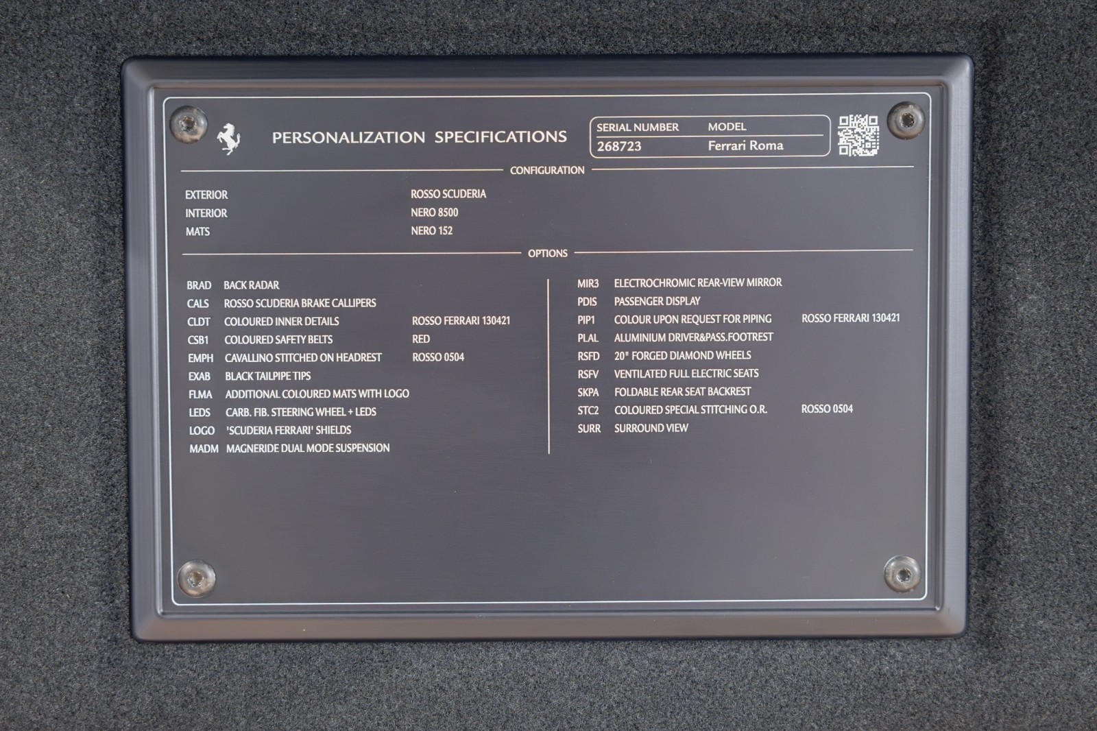 Used Car 2021 Ferrari Roma  - Passenger Display - Rosso Scuderia - $280,143 Msrp - Full Car Ppf For Sale Under $200,000 In Boerne, Texas