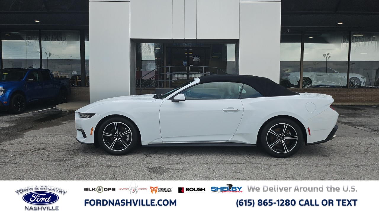 White 2024 Ford Mustang Convertible Rear-Wheel Drive 10-Speed Automatic