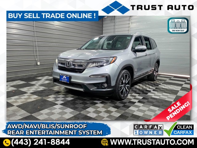 Lunar Silver Metallic 2021 Honda Pilot Touring AWD with Rear Captains Chairs SUV / Crossover All-Wheel Drive 9-Speed Automatic