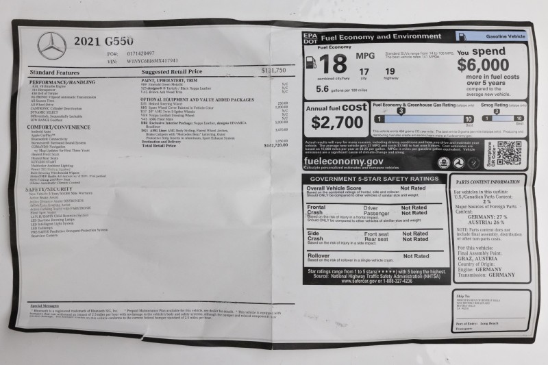 2021 Mercedes-Benz G 550 G 550 in , 