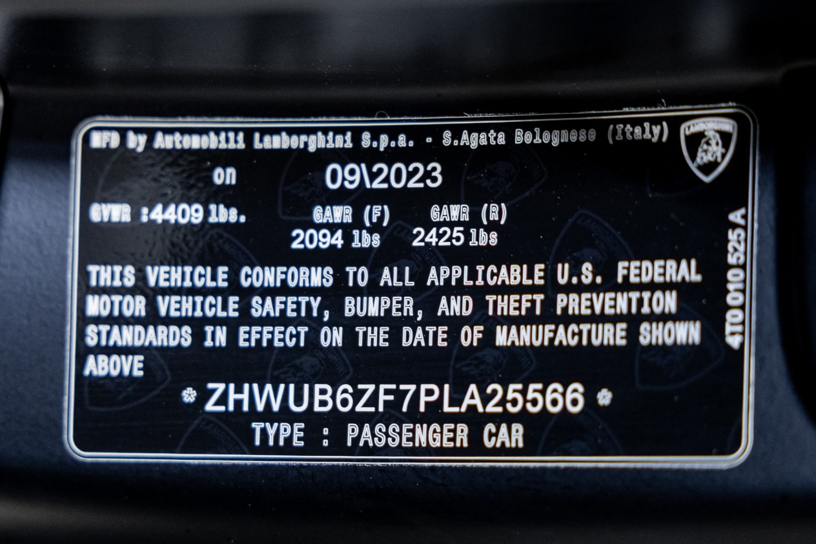 Used Car 2023 Lamborghini Huracan Tecnica  For Sale Under $320,000 In Boerne, Texas