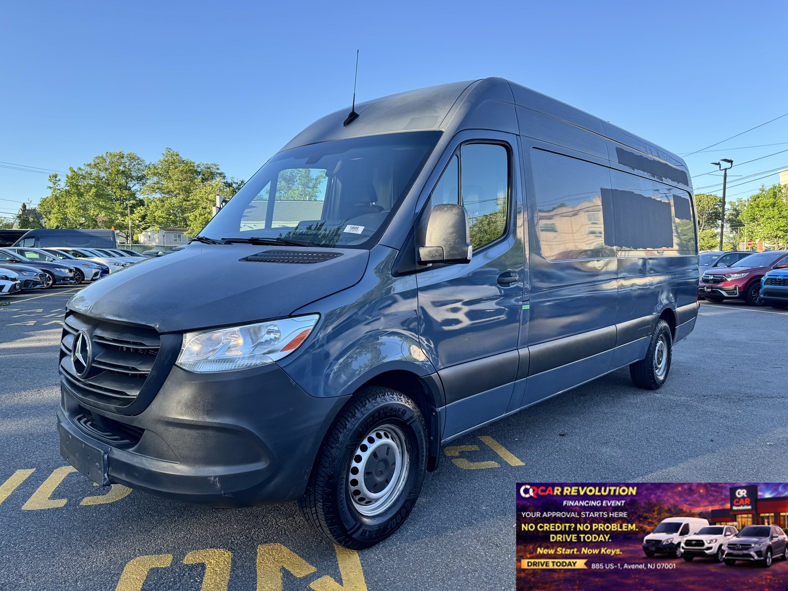 Blue Grey 2019 Mercedes-Benz Sprinter 2500 170 High Roof Cargo Van RWD Van Automatic