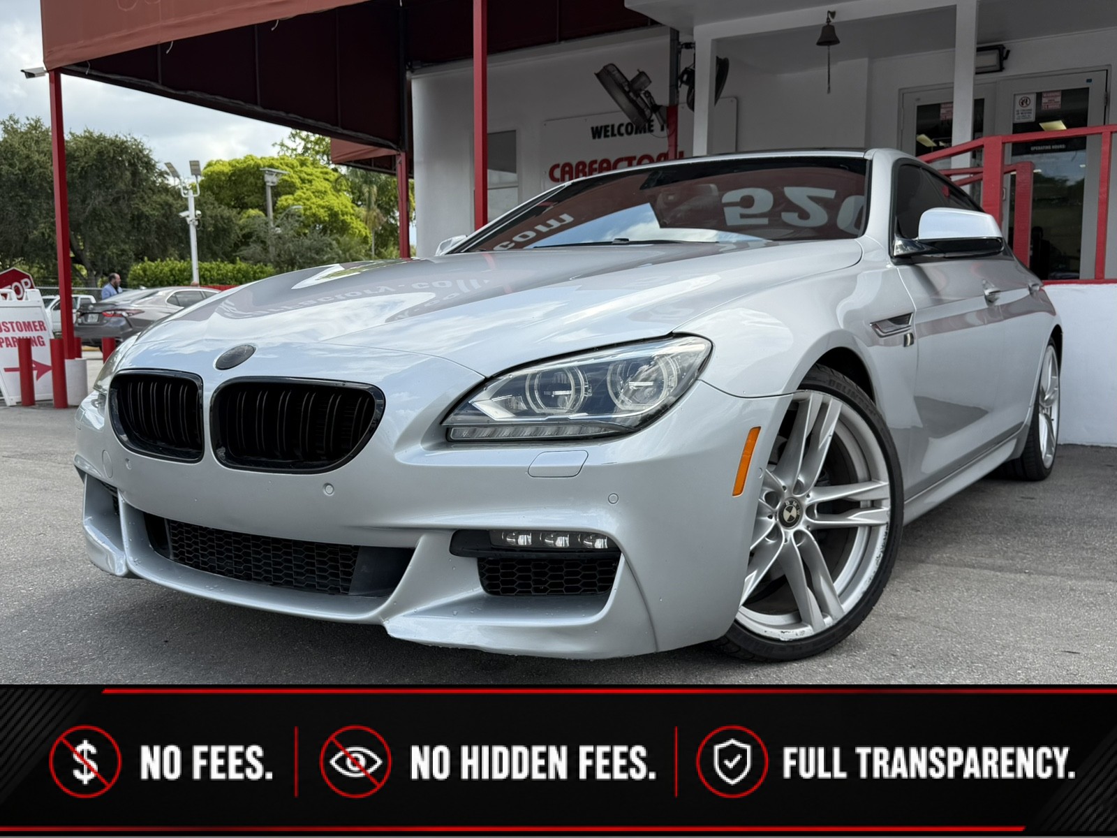 Glacier Silver 2015 BMW 6 Series Sedan Rear-Wheel Drive Automatic